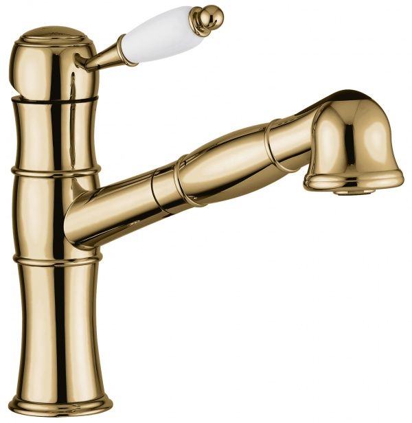 40065BR Смеситель Laguna с вытяжным изливом для кухни, цвет бронза EMMEVI