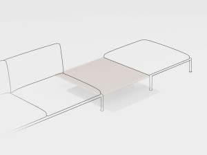 Алюминиевый низкий садовый столик с порошковым покрытием