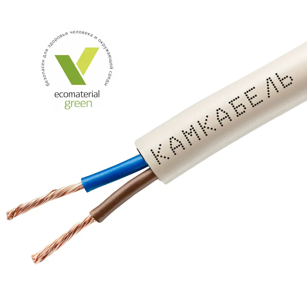 Провод Камкабель ПВС 2x2.5 100 м ГОСТ цвет белый 81933787 STLM-2182665  - Вид №1