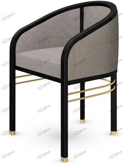 FRATO Бархатное кресло с подлокотниками  Fup100007aaa 