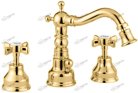Смеситель MIGLIORE Princeton ML.PRN-825.DO для ванны - золото, на 3 отверстия 