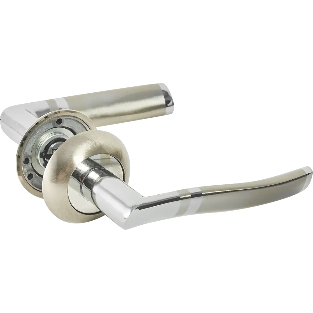 Дверные ручки Punto Jet без запирания цвет матовый никель/хром STLM-2066256