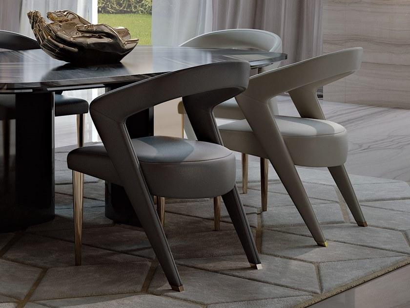 Bizzotto Мягкое кожаное кресло с подлокотниками Wave sun-id-1449145 - Вид №1