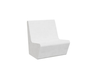 Бетонное наружное сиденье со спинкой