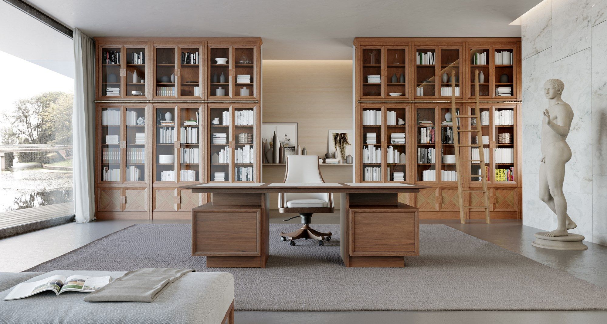 Вишневое вращающееся офисное кресло с колесами Morelato PRESIDENT ARCH-00071656 - Вид №2