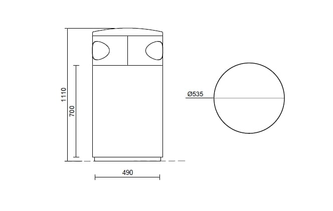 Стальные стойки для мусора Studio Città Avant ARCH-00018933 - Вид №2
