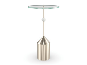 Круглый стеклянный журнальный столик