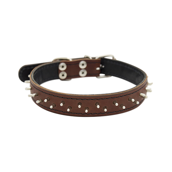 ПР0048197 Ошейник для собак Ёж 2сл 26мм 50см коричневый ZOOEXPRESS 