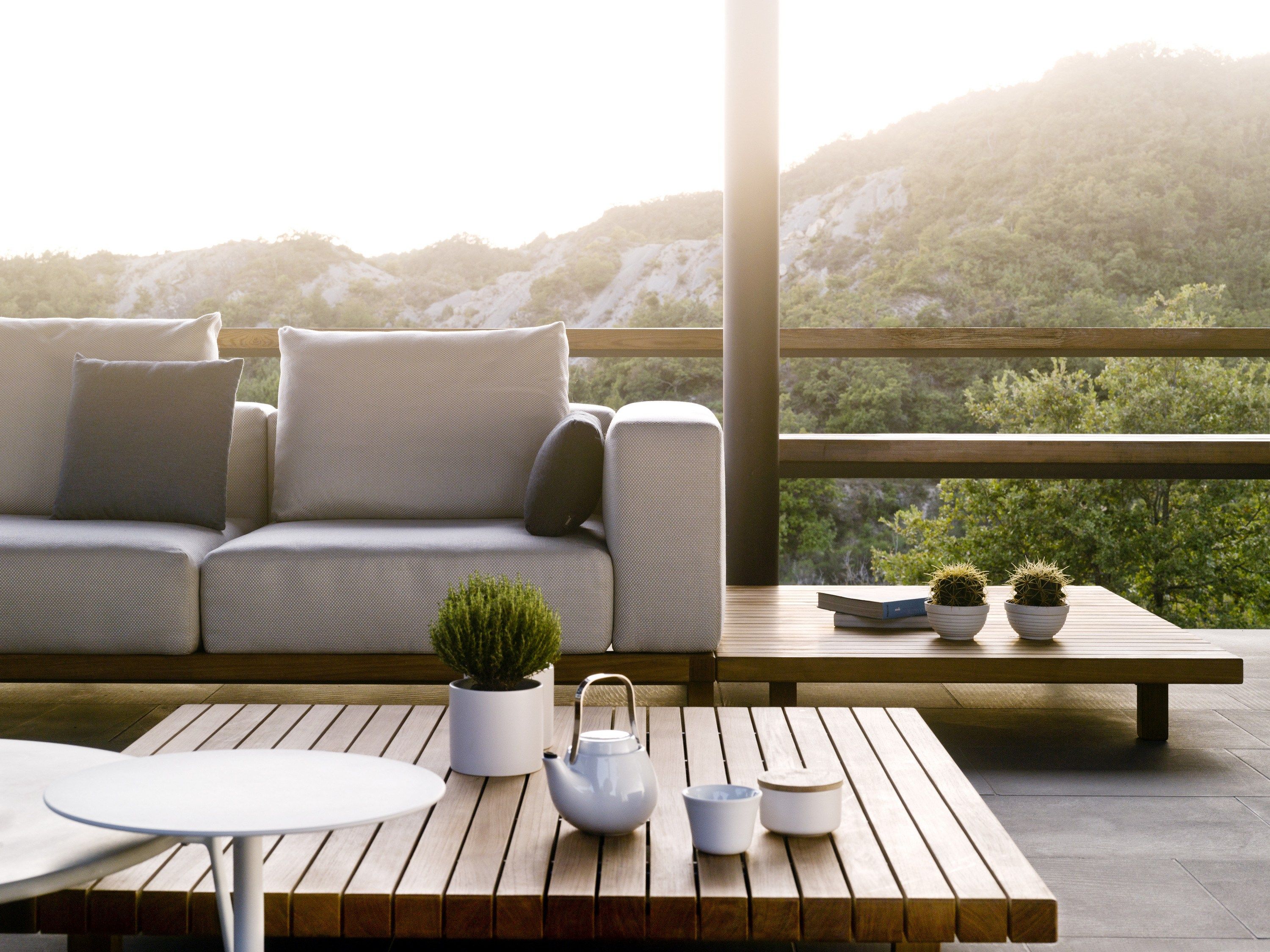 Секционный садовый диван с водоотталкивающими подушками TRIBÙ Vis à vis ARCH-00106248 - Вид №13