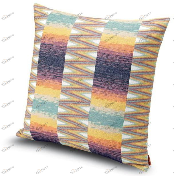 MissoniHome Подушка из жаккарда с геометрическим ромбовидным узором Terre sun-id-1482410