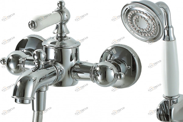 Смеситель для ванны с коротким изливом и аксессуарами, покрытие хром ART F675109C-B bravat