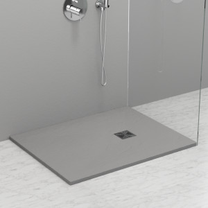 703959 Душевой поддон из минерального литья СЕРЫЙ МАТОВЫЙ в комплекте с сифоном, Kerasan DOCCIA Италия