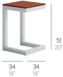 GANDIABLASCO Садовый столик из тика Saler teak sun-id-1489704 - Вид №2