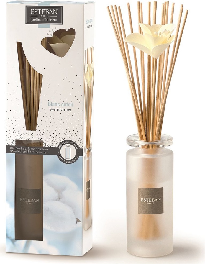 10596066 Esteban Деко букет с ароматом 75мл "Белый хлопок" "Soliflore" Esteban Стекло 