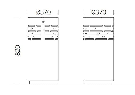 Нержавеющая сталь открытый мусорный бак BENKERT BANKE мусорное ведро ARCH-00067917 - Вид №2