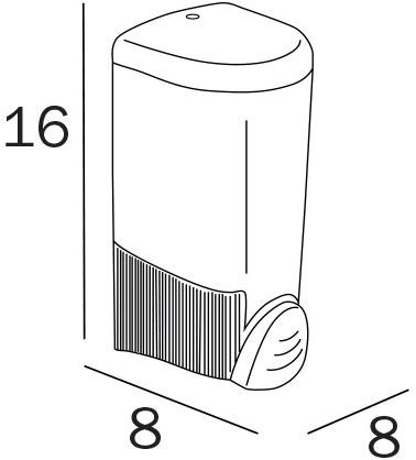 INDA® Настенный дозатор мыла из абс Hotellerie Av112b - Вид №1