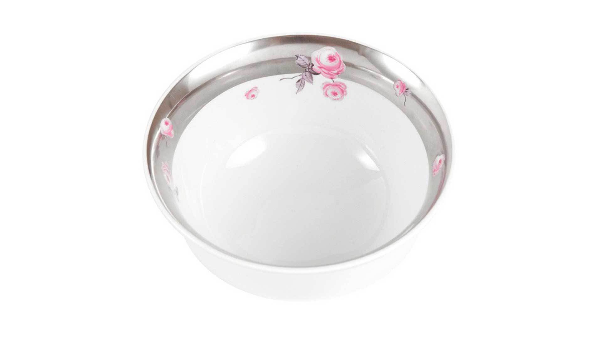 1047883 Meissen Салатник индивидуальный 12см "Пурпурная роза" (платина) Фарфор  - Вид №1