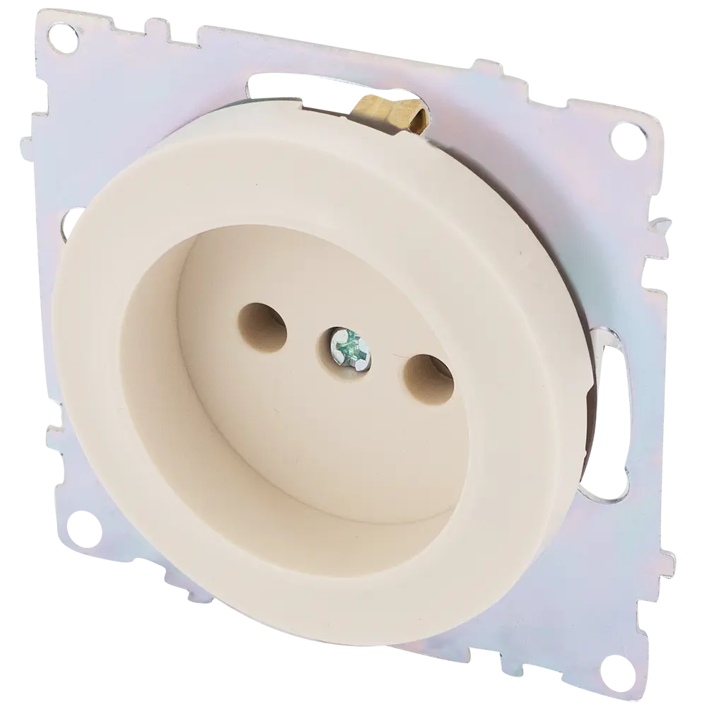 Розетка встраиваемая Onekey Florence без заземления, цвет бежевый ONEKEYELECTRO STLM-2095427 - Вид №2