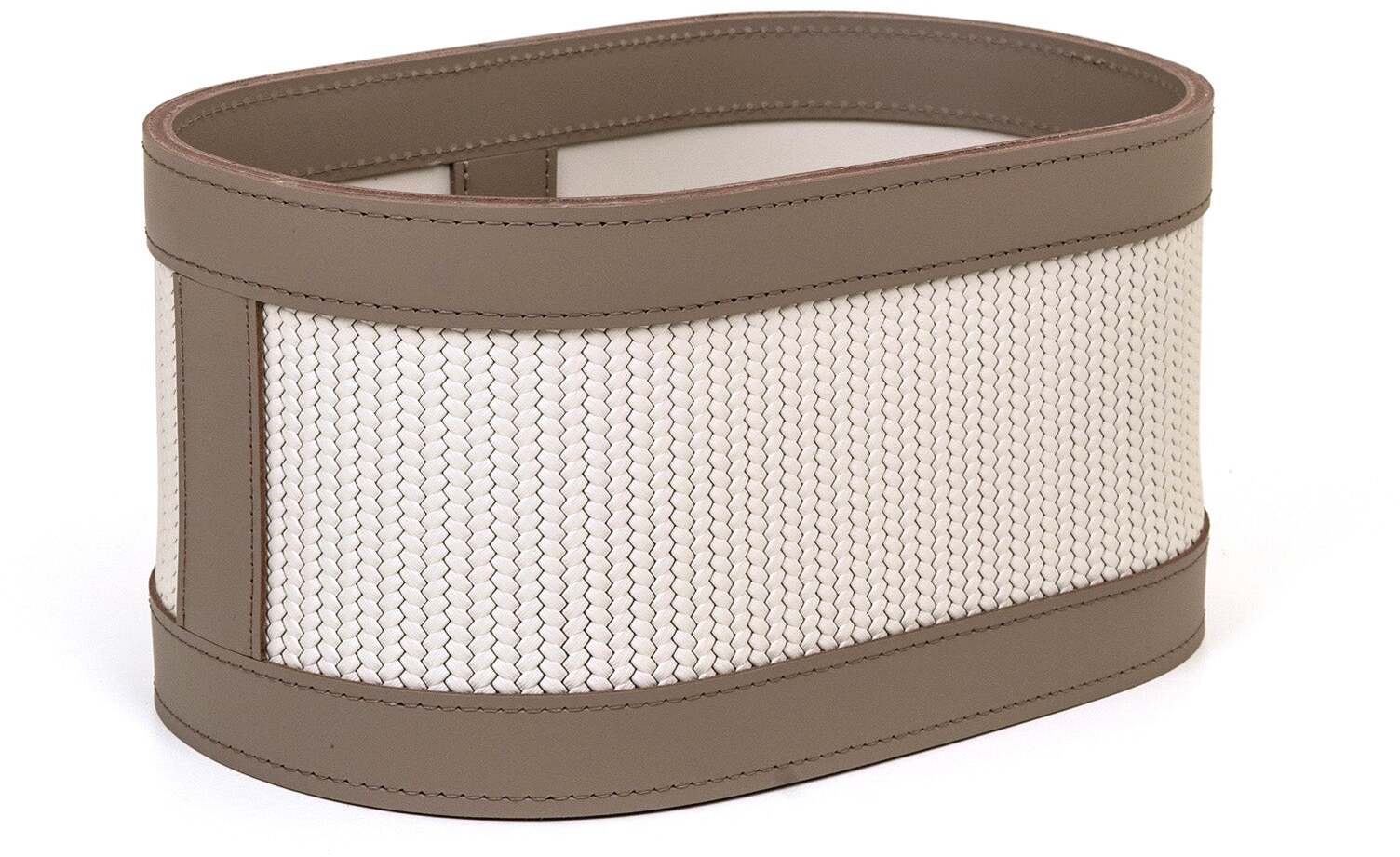 Roda Держатель для мочалки - 25X15XH12 см / Серо-коричневый / тканая кожа_кремовый