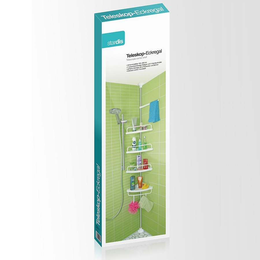 242077 Телескопическая угловая полка в ванную Stardis  - Вид №3