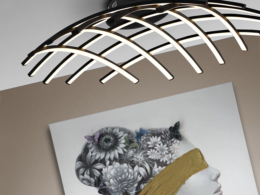 108997 Потолочный светильник 86Ø черный Schuller Trama - Вид №2