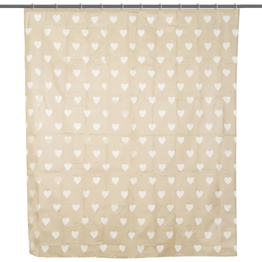 Штора для ванной комнаты «Hearts» 180х200 см цвет бежевый 17896536 STLM-2133961 BATH PLUS ШТОРЫ CHARME GREEN - Вид №2