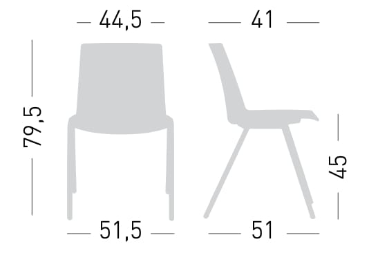 Штабелируемый и закрепляемый стул из инженерного пластика GABER Jubel ARCH-00135973 - Вид №17