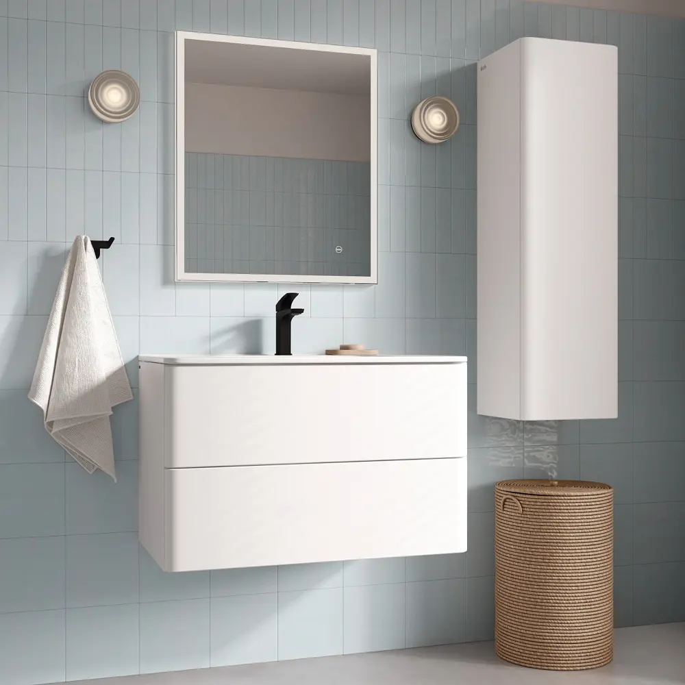 Комплект фасадов для тумбы Iddis Lahta 80 см LAH80W0i89 МДФ цвет белый STLM-2192867 - Вид №6