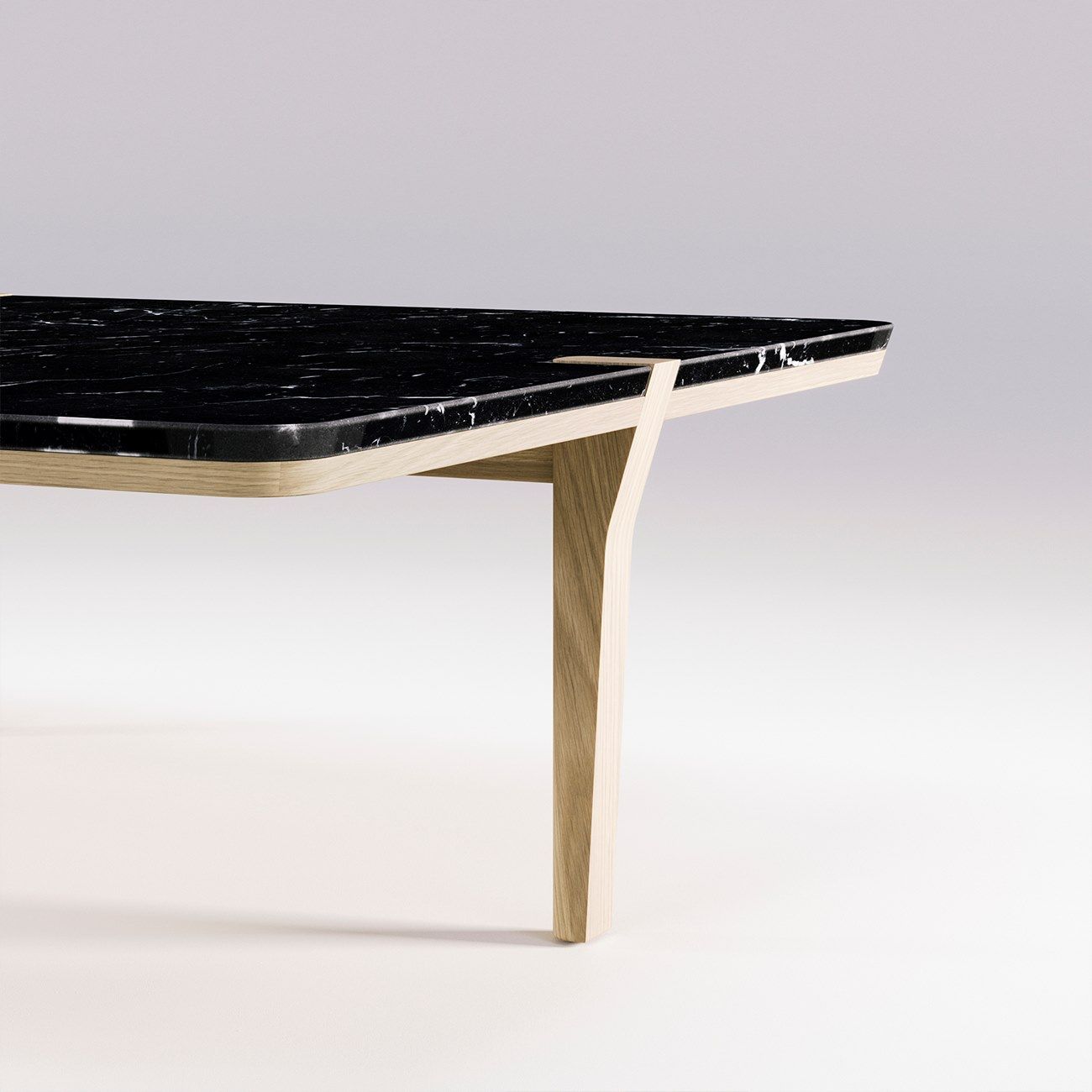 Прямоугольный низкий журнальный столик из мрамора и массива дерева Wewood CORNER ARCH-00069131 - Вид №10