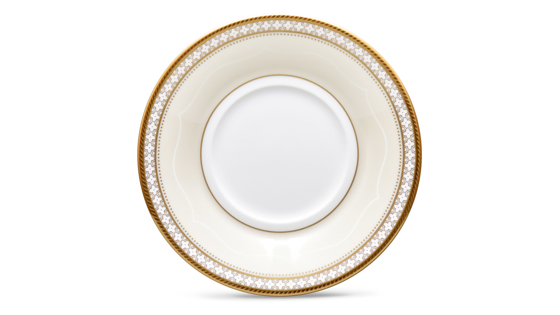 10665464 Noritake Набор из 6 чашек чайных с блюдцами Noritake "Трефолио,золотой кант" 225мл Фарфор костяной  - Вид №2