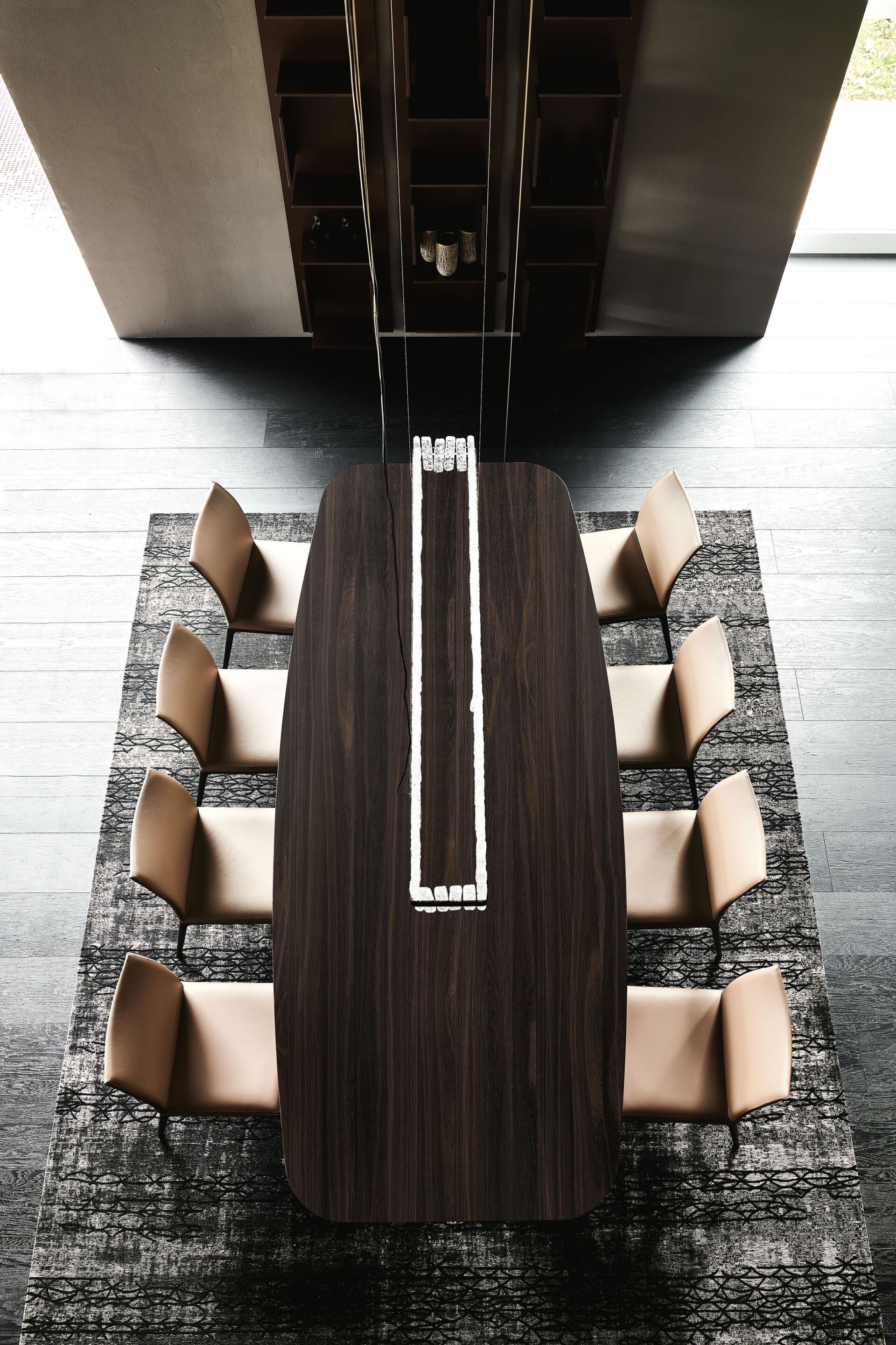 Стальной и деревянный стол Cattelan italia Stratos ARCH-00076688 - Вид №5