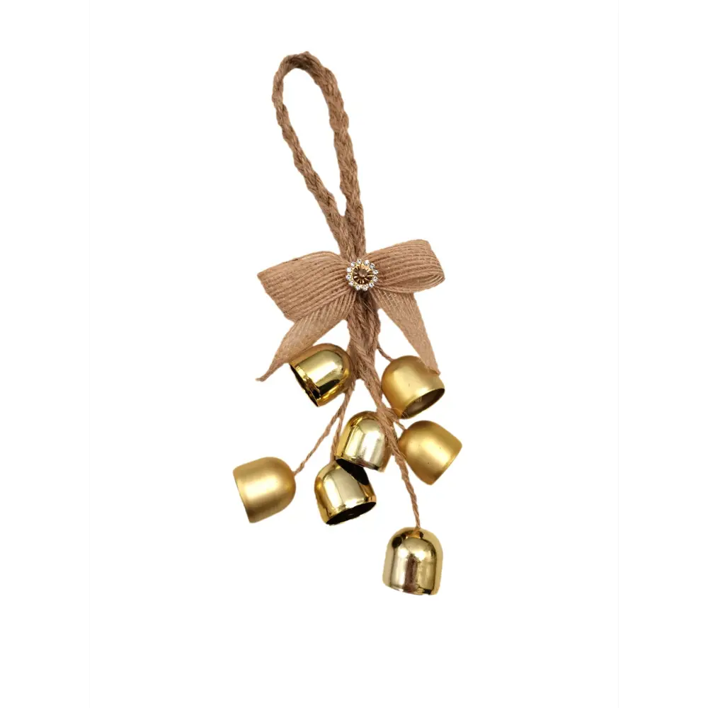 89381643 Украшение елочное «Колокольчики», 13x6.5 см, цвет золотой STLM-1410308 Santreyd  - Вид №1