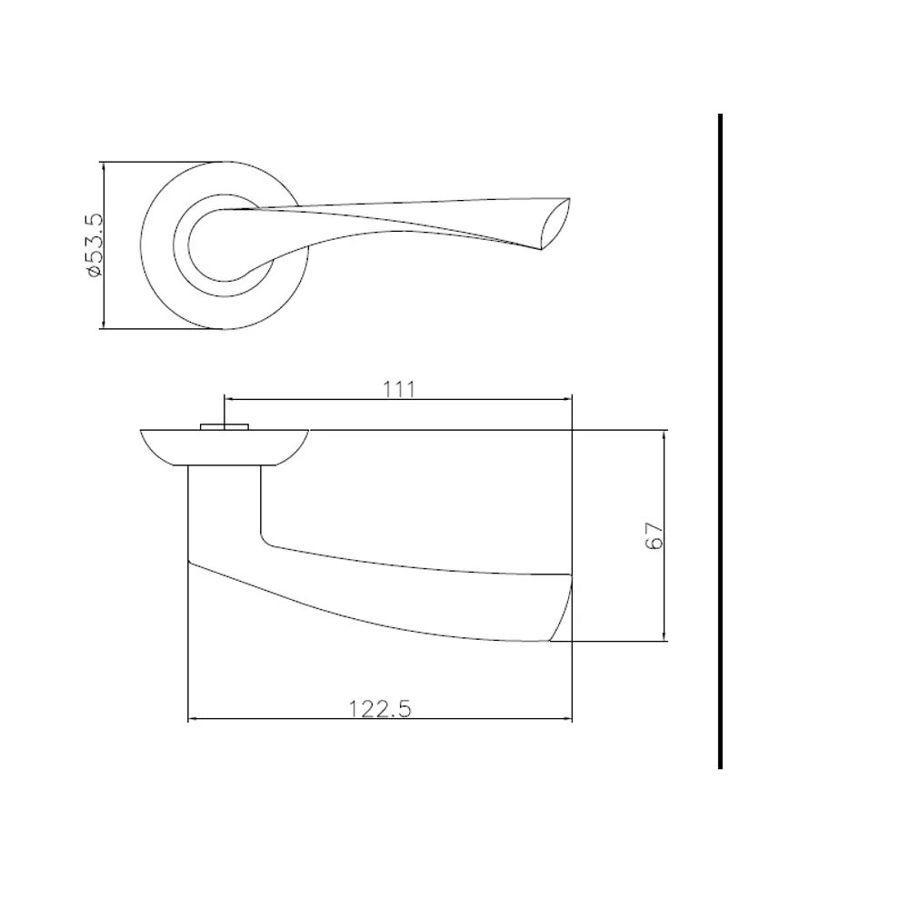 Дверная ручка EDSON EDS-14-Z01 с эргономичным дизайном 82677947 STLM-0033857 - Вид №4