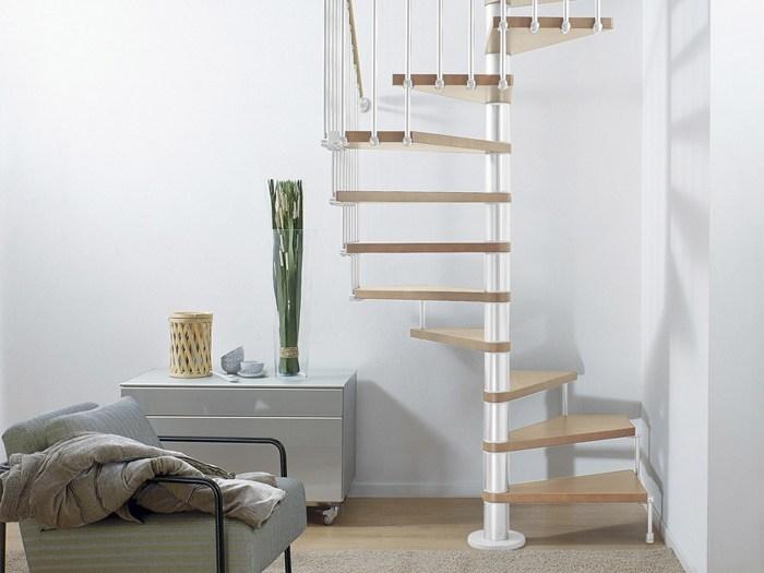 Fontanot Винтовая лестница из стали и дерева с квадратным планом в комплекте Pixima sun-id-1457119 - Вид №5