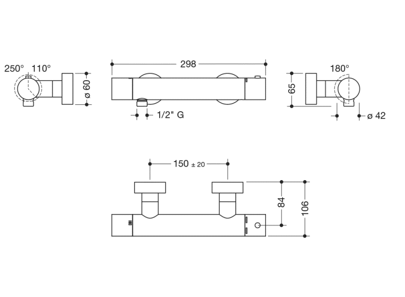 AQ1.32T10040 термостат для душа HEWI System-Armaturen  - Вид №3