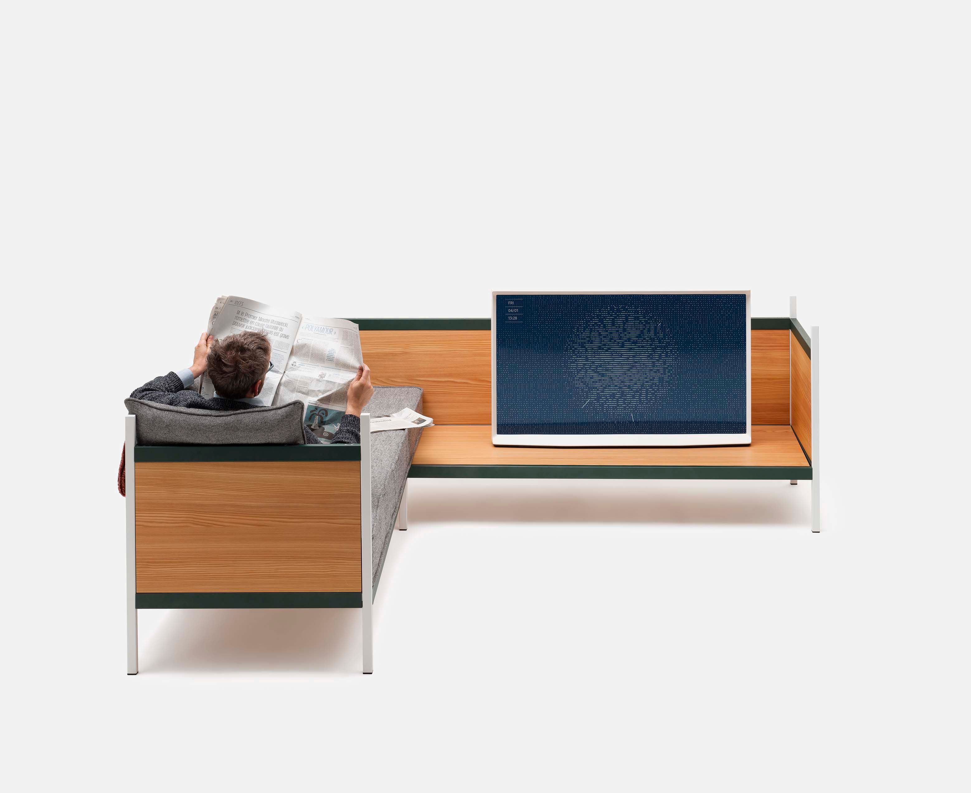 Офис двухсторонний угловой диван Established&Sons сетка ARCH-00116515 - Вид №20