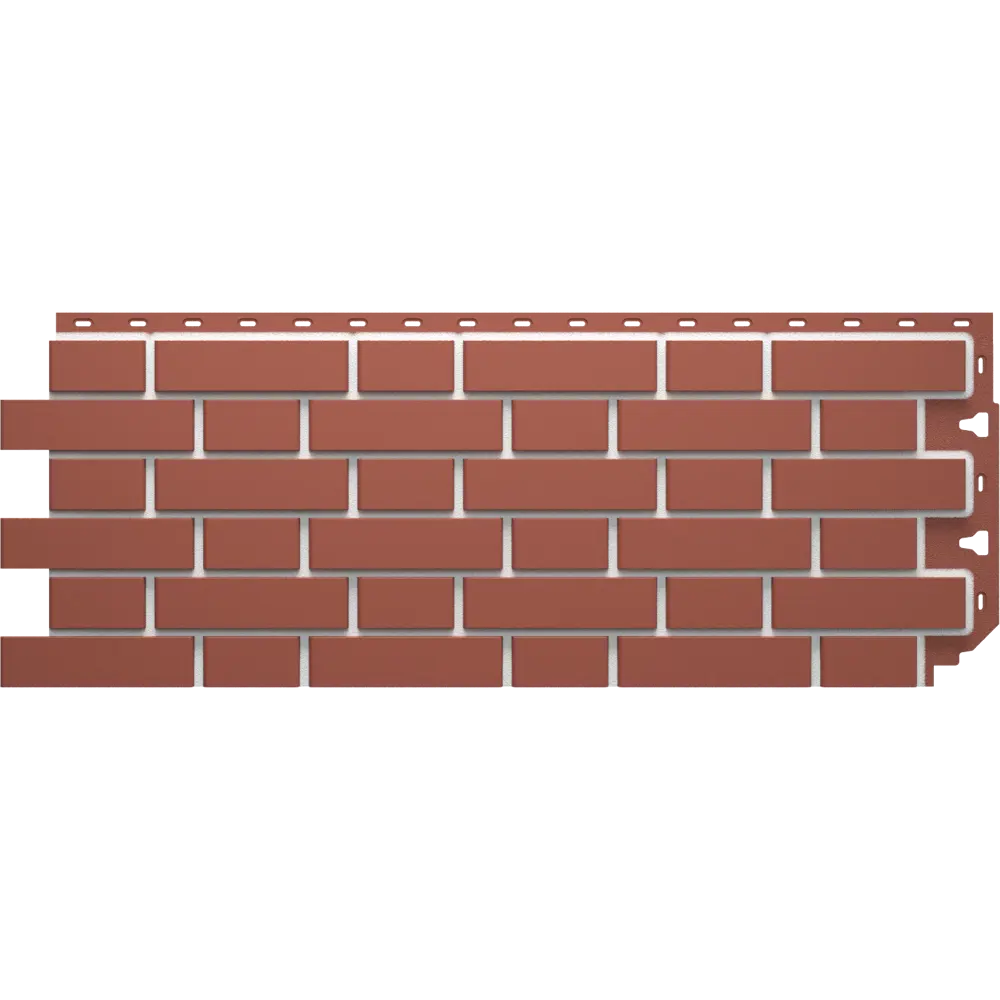 Фасадная панель Dacha Кирпич гладкий тёмно-красный 0.46 м² Флемиш STLM-2096928