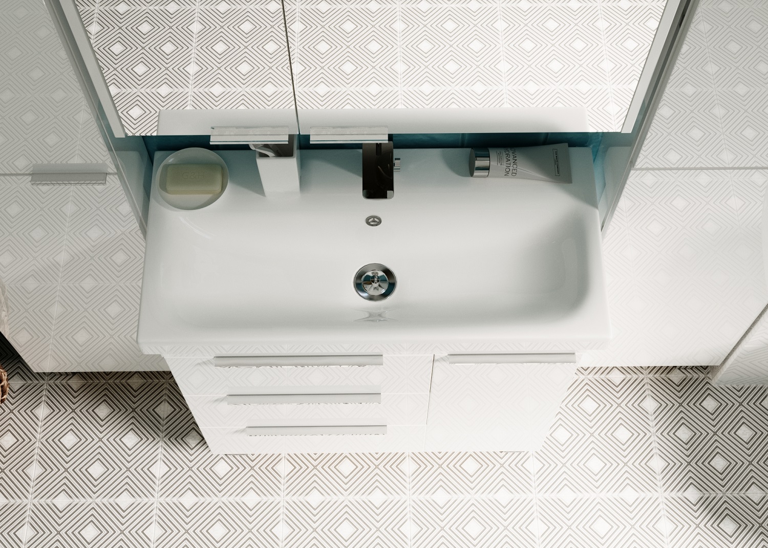 У92516 Тумба Gaula 80Н 3я 1д White 1 Marka Gaula  - Вид №1