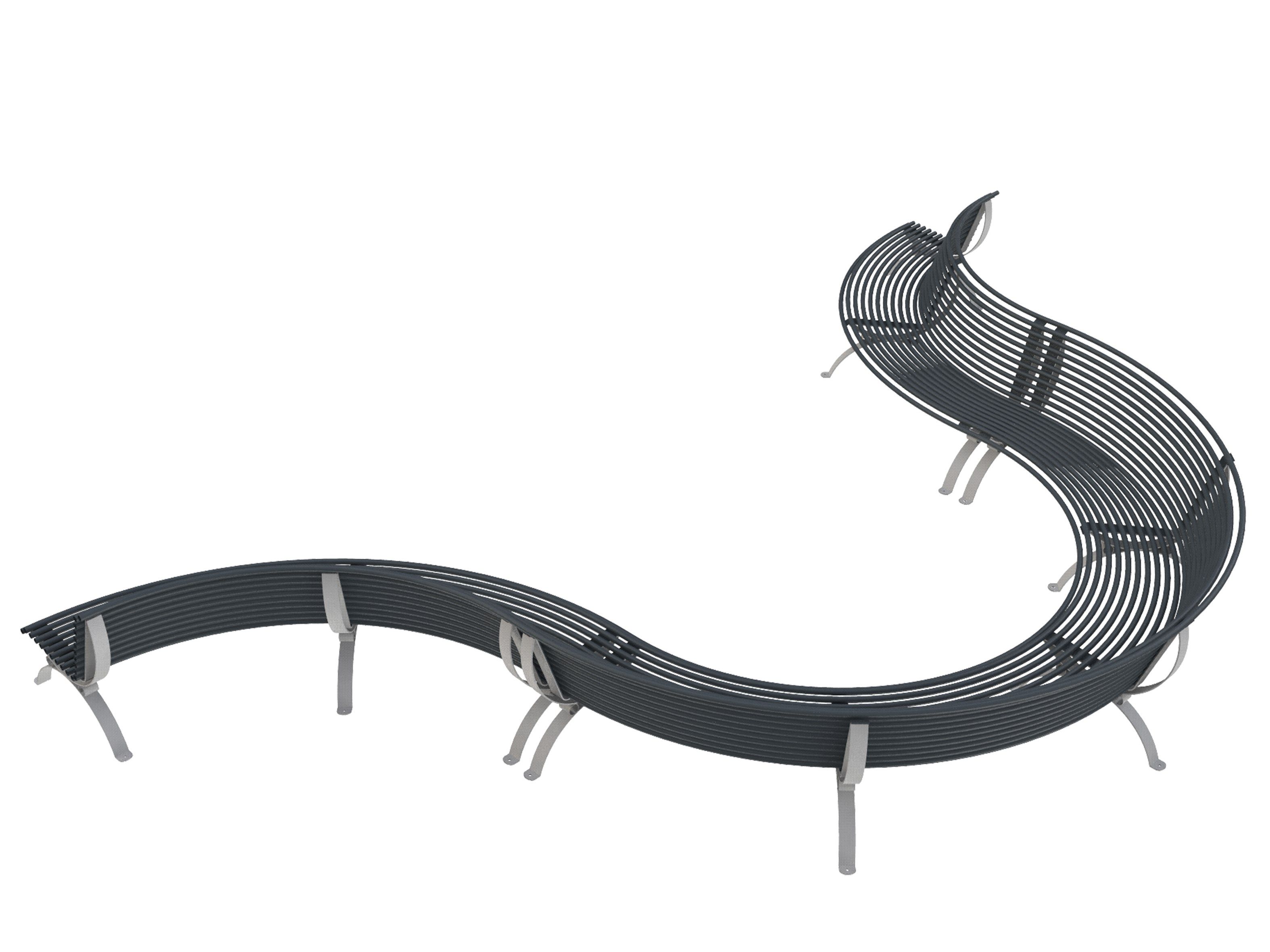 Металлическая изогнутая скамья со спинкой Lazzari Позитано ARCH-00017492 - Вид №6