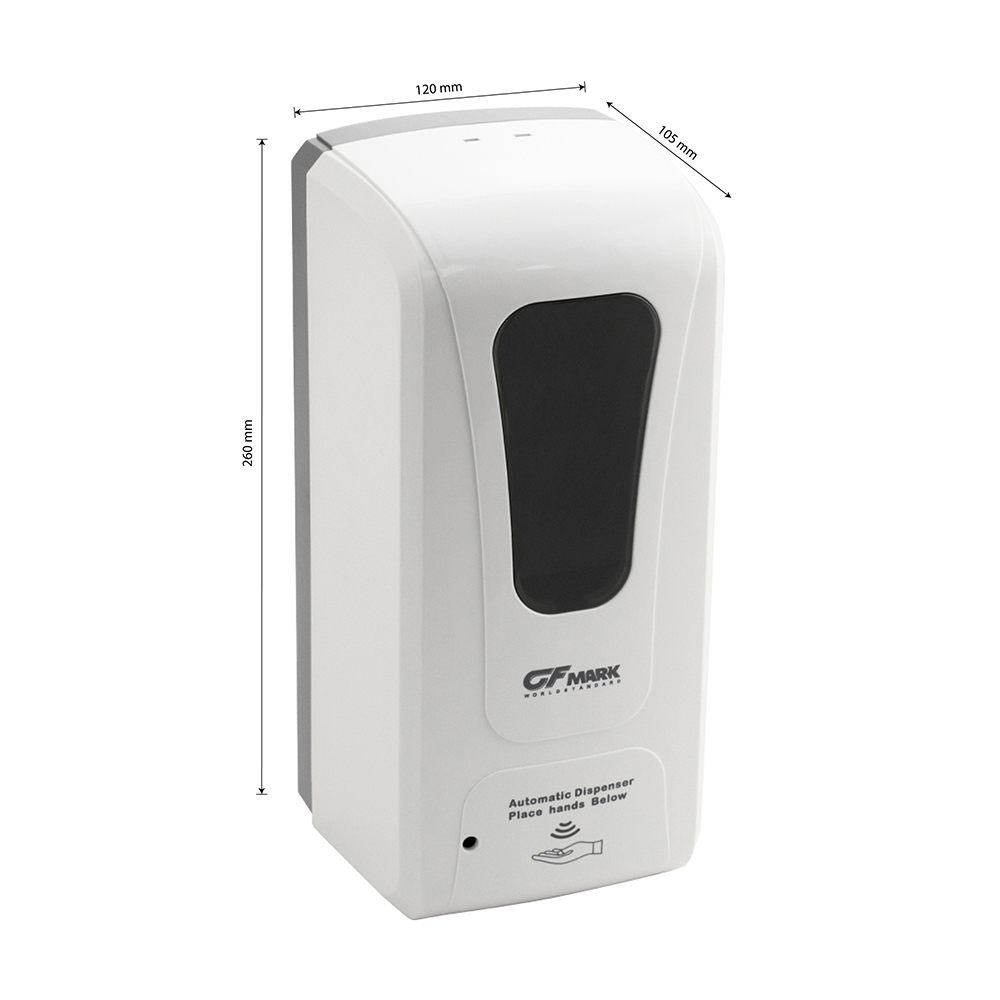 GFmark - Дозатор СЕНСОРНЫЙ, ПЕНА, пластик АБС, БЕЛЫЙ, большой, с окошком, 1000 мл, код: 718  - Вид №8