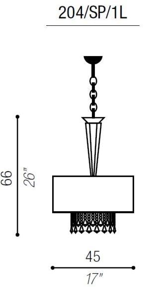 Aiardini Подвесной светильник с кристаллами Flavia sun-id-1407795 - Вид №1
