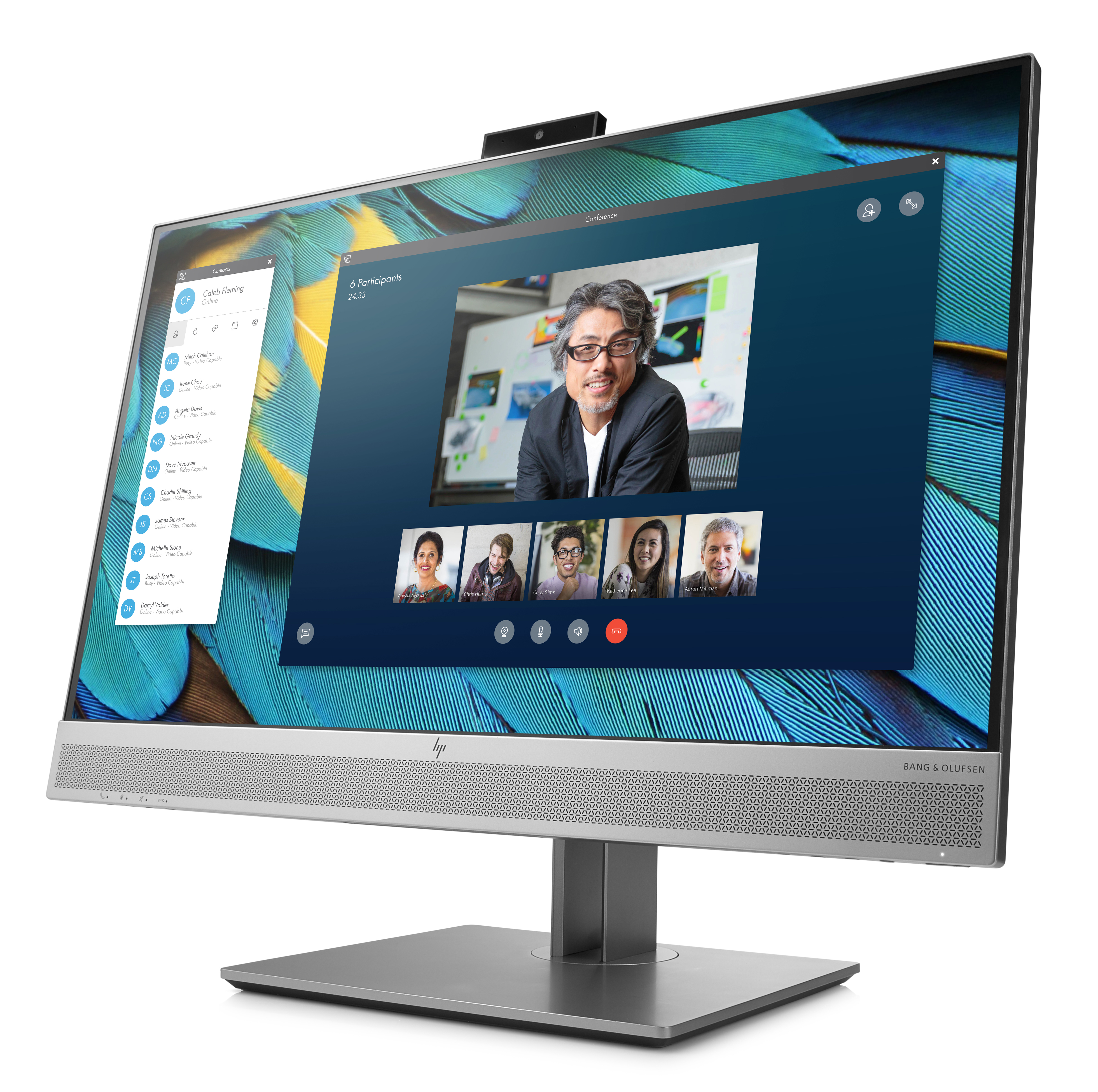 1FH48AA#ABB elitedisplay e243m monitor 23.8" ips micro edge, led backlit 178 / 178 250nits 1920 x 1080 1000:1 dp hdmi vga usb2.0*3 аудио in 2x2w webcam 720p 2x2w 3-3-0y (repl m1p00aa) HP HP EliteDisplay Santreyd  - Вид №2