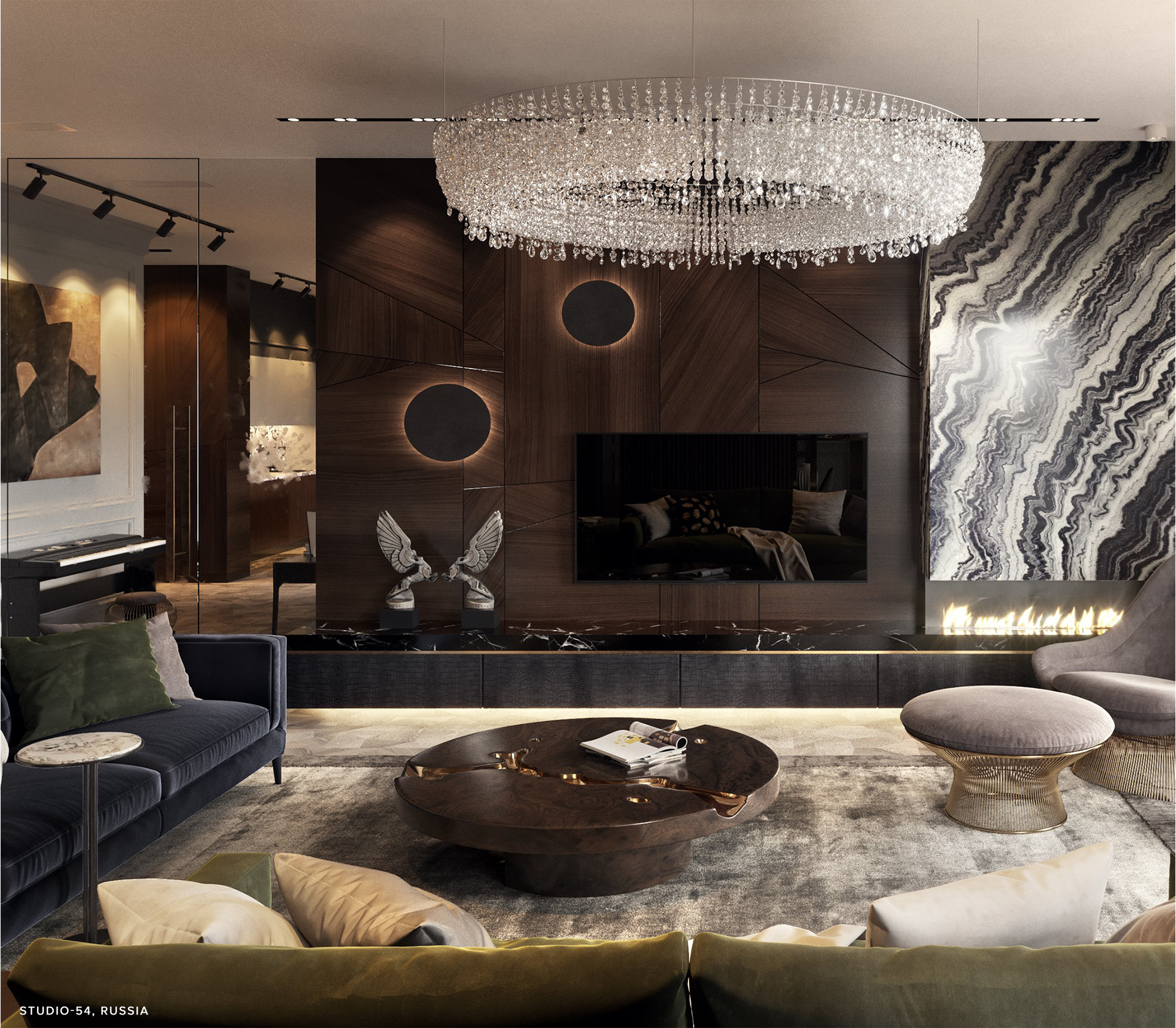 0-030 Центральный стол из орехового дерева Empire Boca Do Lobo  - Вид №5