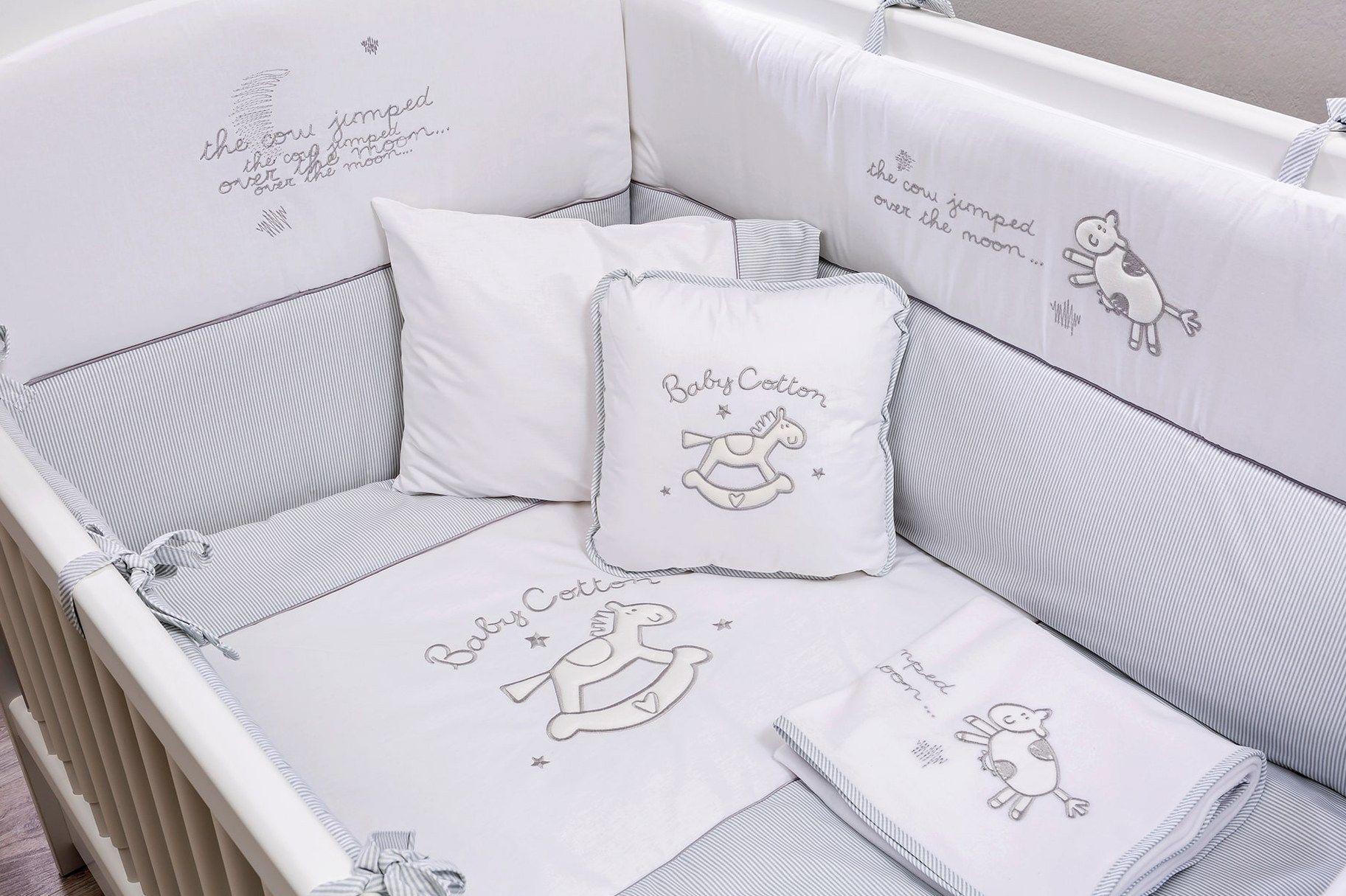 Комплект детского постельного белья для кроватки 75х115 см серый Baby Cotton CILEK BABY COTTON 00-3832506 Серый Santreyd  - Вид №2