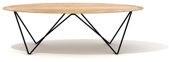 Ethnicraft Стол журнальный овальный дубовый  26686  - Вид №1