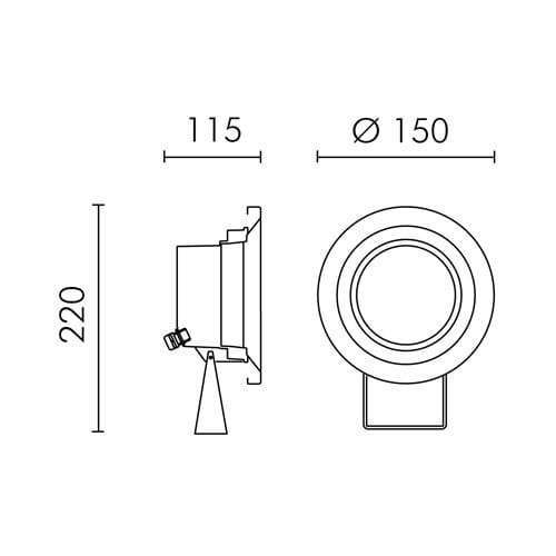 Светодиодная лампа для дайвинга с системой RGB для фонтанов SIMES бассейн ARCH-00070169 - Вид №6