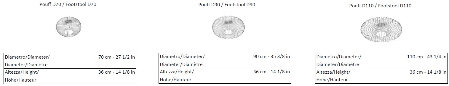 La Cividina Пуф / журнальный столик из стали Ploff sun-id-1377606 - Вид №3