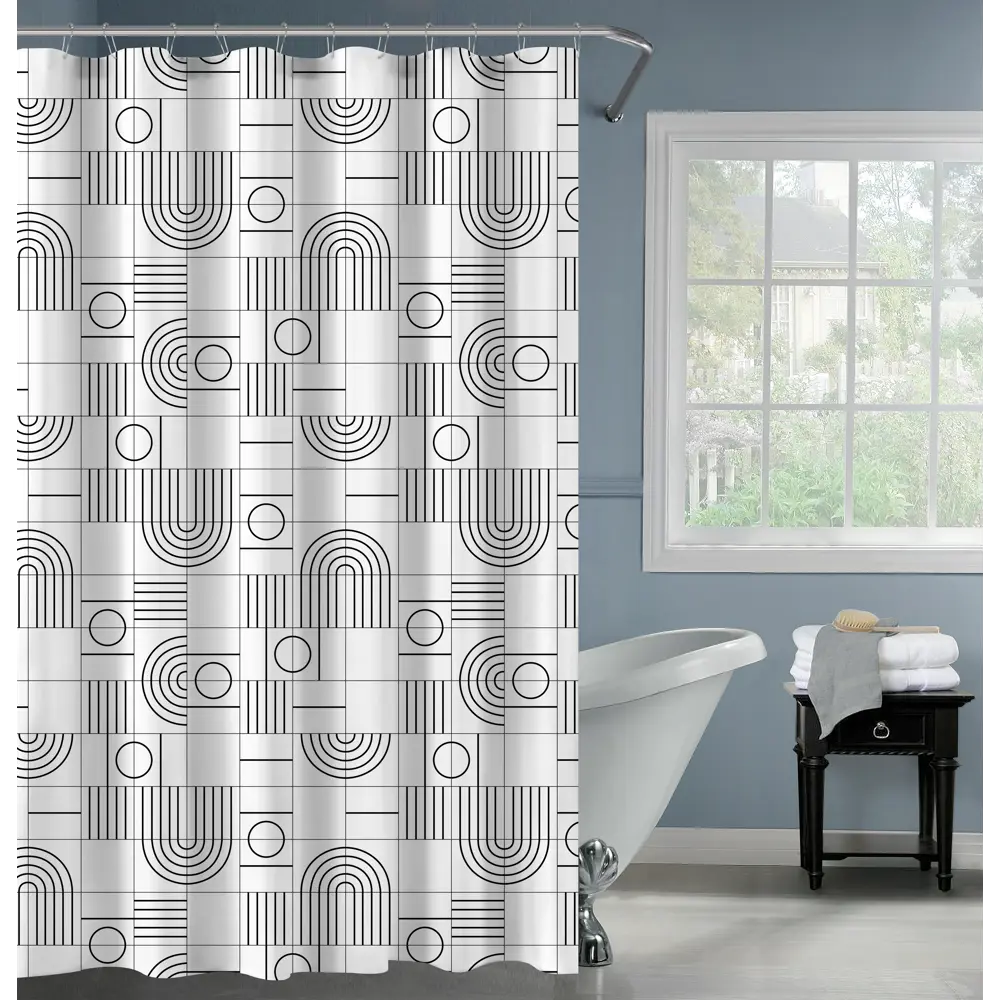Штора для ванной SWENSA Sally - элегантная защита от брызг 200×180 см 89379297 STLM-1376671