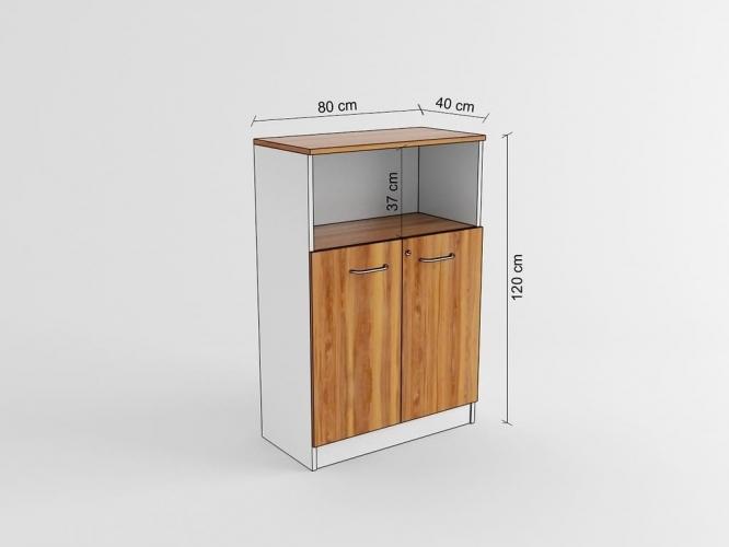 Arrediorg.it® Низкий офисный ящик для хранения из дерева с распашными дверцами Evolutio sun-id-1398987 - Вид №6