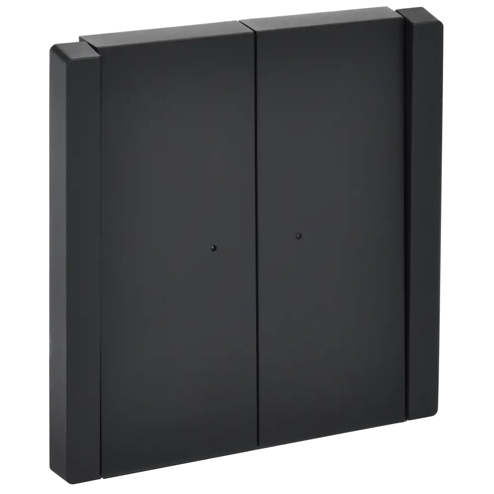 Выключатель накладной IEK Forte&Piano 2-клавишный с индикатором, черный 89435974 STLM-1570843